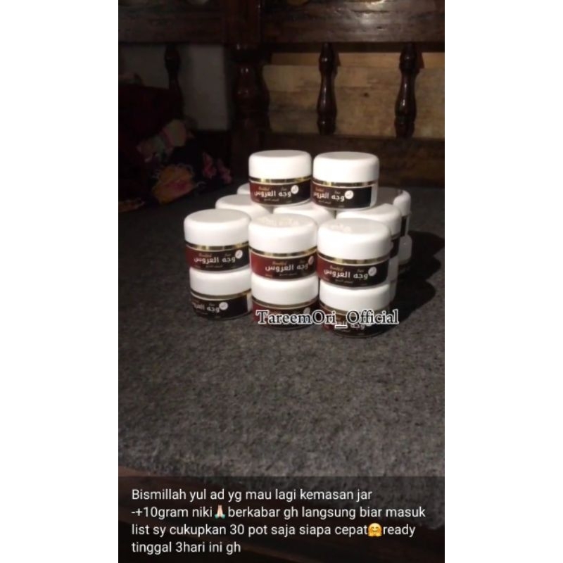 cream wajhul arrusa pot jar -+10gram