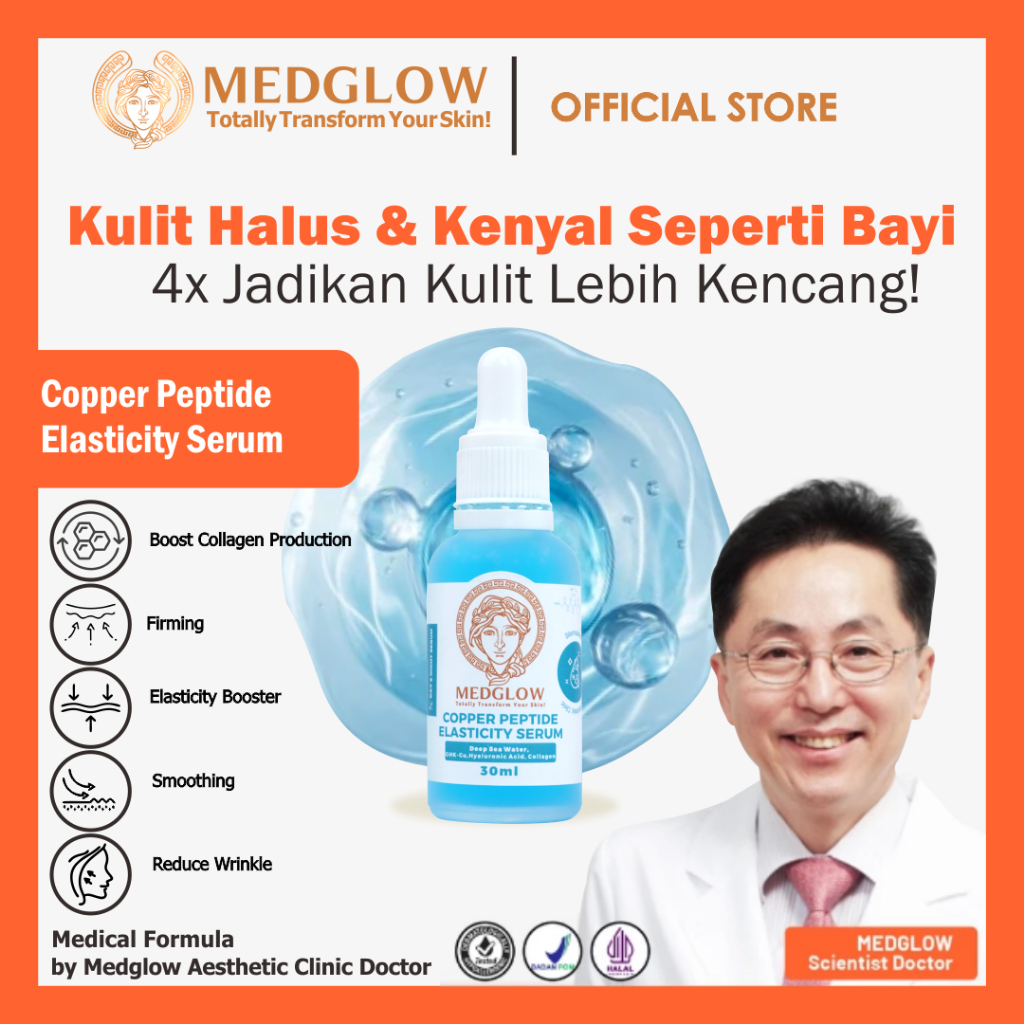 MEDGLOW CLINIC COPPER PEPTIDE ELASTICITY SERUM | SERUM ANTI AGING