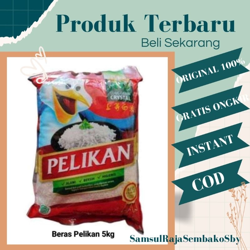 

BERAS PELIKAN 5kg beras premium pulen (Instant)