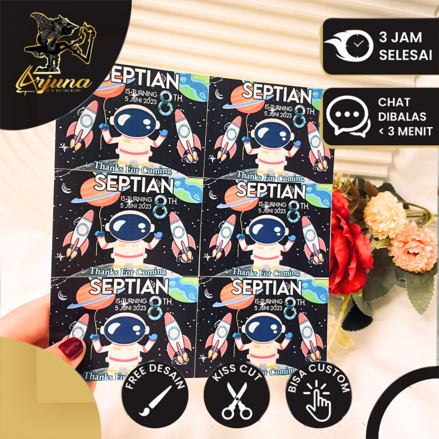 

Sticker Ulang Tahun Anak Persegi Stiker Label Undangan Ultah Ulang Taun Happy Birthday Free Desain