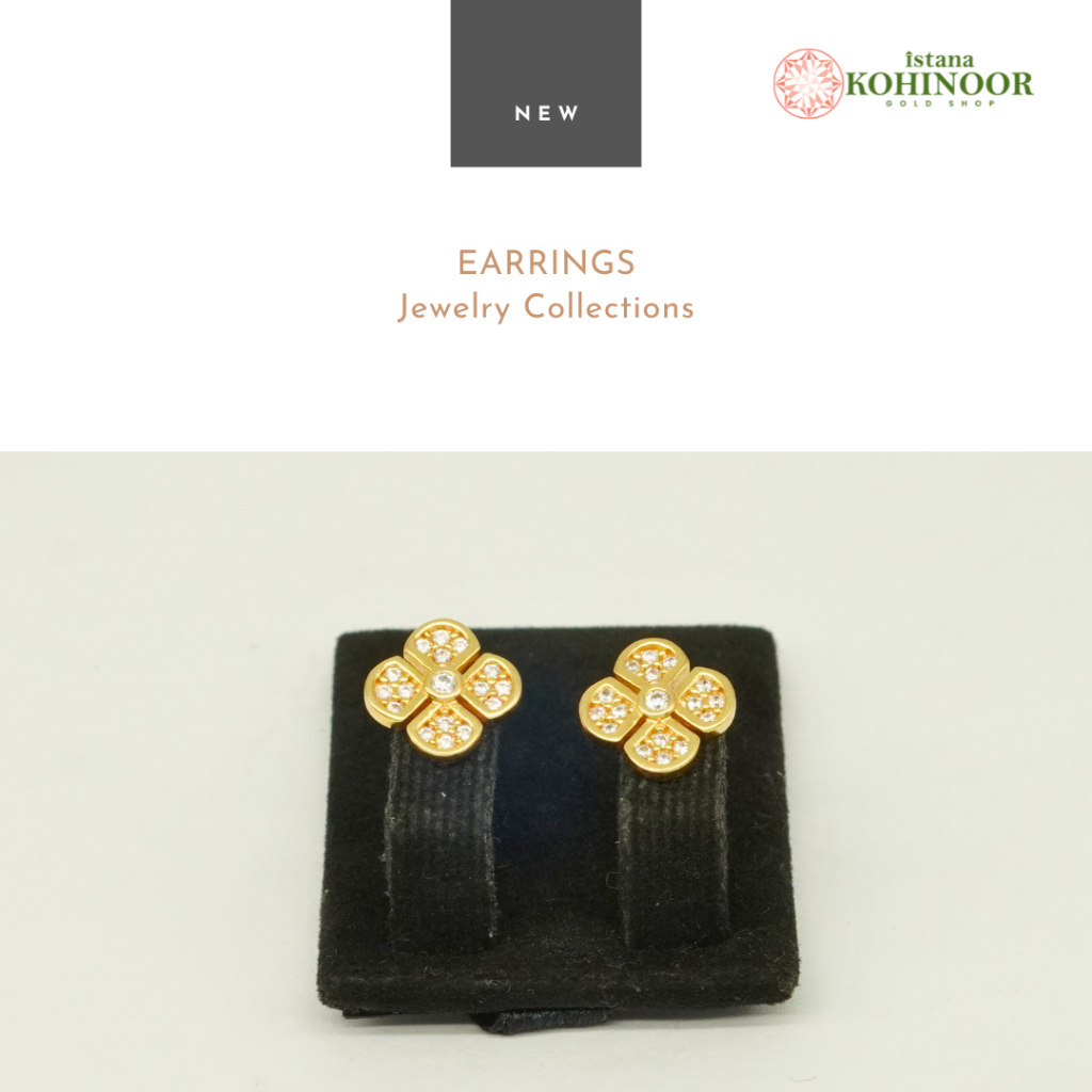 KOHINOOR NEW GIWANG 16K EMAS VARIASI CLOVER PERMATA YELLOW GOLD