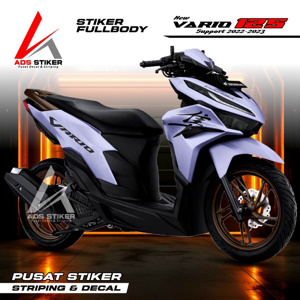 Decal Vario New 125 150 2022 - 2024 Full Modifikasi - Stiker Variasi List Vario Polos Japan