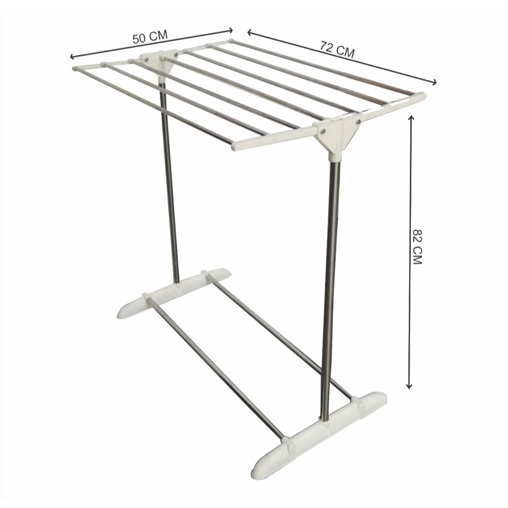 RTY HOMELUXE Stand Hanger Multifungsi Jemuran Lipat Portable Jemuran Handuk Stainless 1 Susun Type