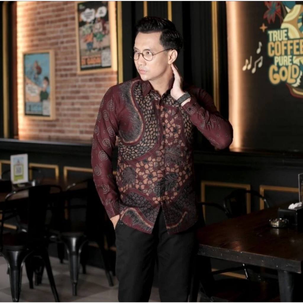 [BISA COD]-KEMEJA BATIK COWOK KEKINIAN BAJU BATIK REMAJA PRIA JUMBO KEMEJA BATIK PRIA LENGAN/TANGAN 