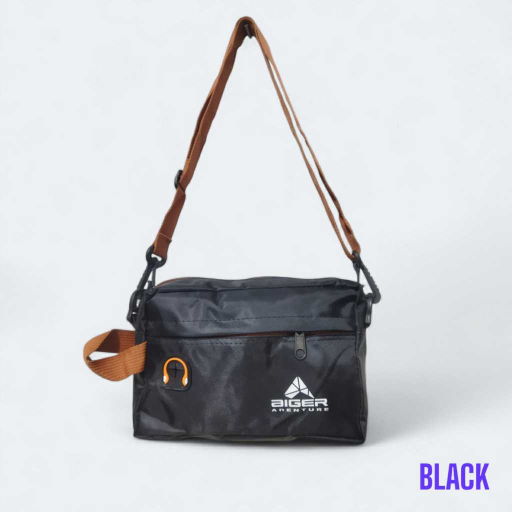 TAS SELEMPANG PRIA HANDBAG / SLING BAG TALI COKLAT BAHAN LONCEM MULTIFUNGSI TERMURAH