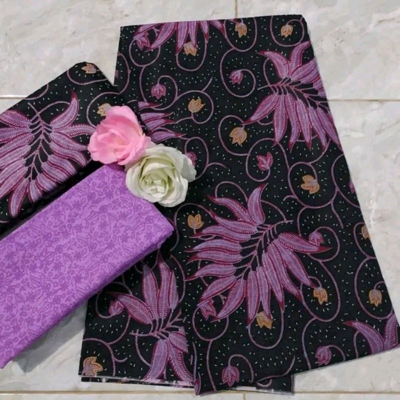 Kain Batik Pekalongan Motif Petir Ungu