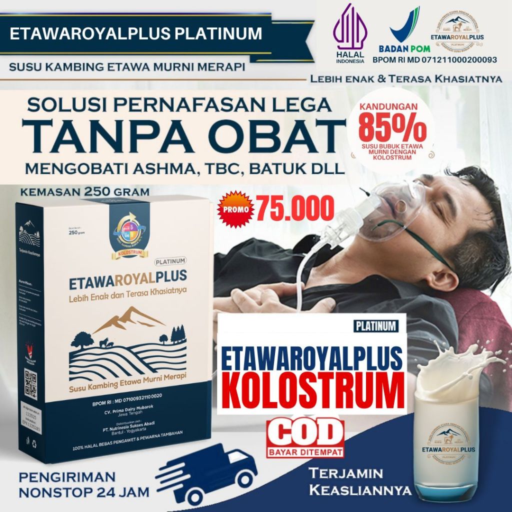 

Etawaroyalplus Platinum - Susu Kambing Etawa Untuk Sesak Nafas, Ashma, Nyeri Sendi dan Osteoporosis