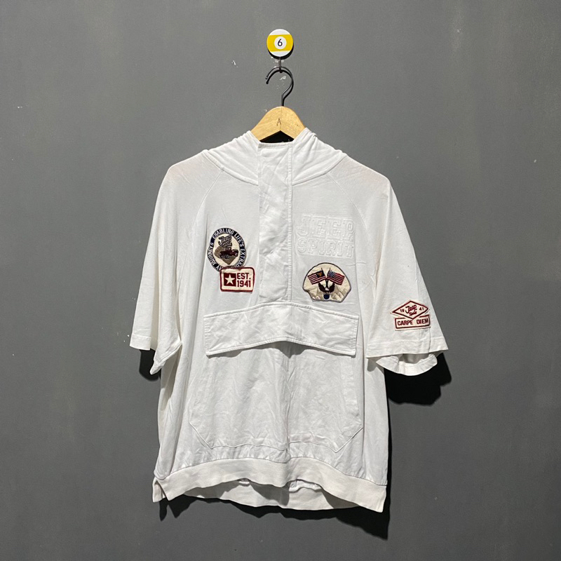 Half Zip Hoodie Jeep Lengan Pendek