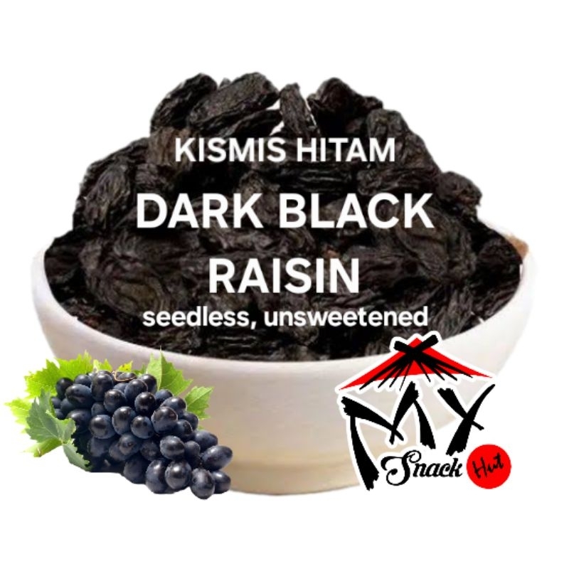 

KISMIS HITAM 250GR CALIFORNIA DARK BLACK RAISIN MAKAN CAMILAN SEHAT KISMES KESMES USA PREMIUM HALAL