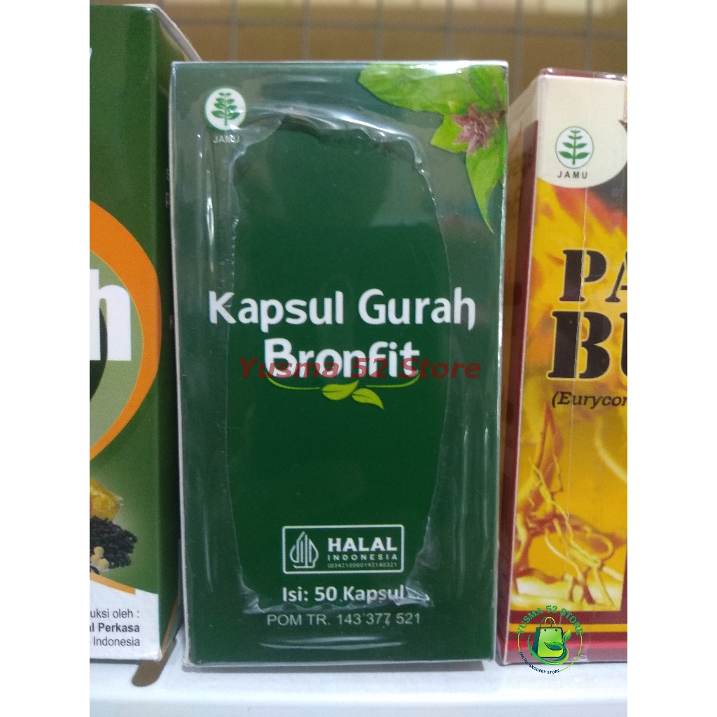 

Gurah BRONFIT Original Naturafit 50 kapsul Obat Herbal Asma Sesak Nafas, Batuk Dahak Flu, Virus Herpes TBC Sinusitis