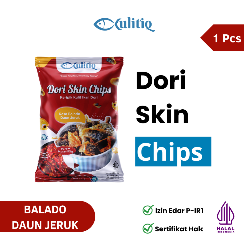 

Kulitiq Dori Skin Chips : (Keripik Kulit Ikan Dori) - Balado Daun Jeruk 1 pcs