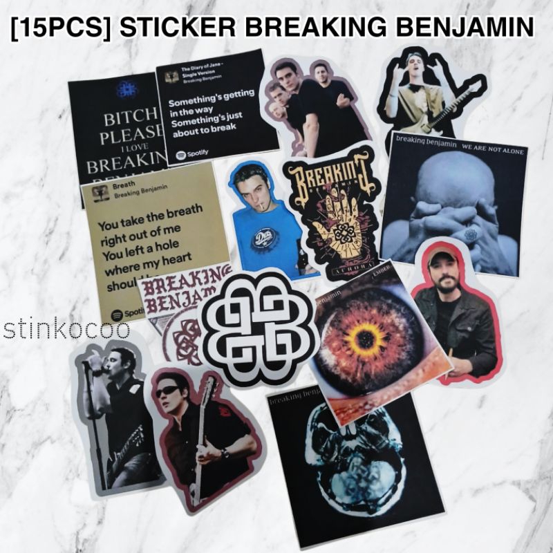 

[15PCS] STICKER BREAKING BENJAMIN / BENJAMIN BURNLEY ISI 15 STICKER