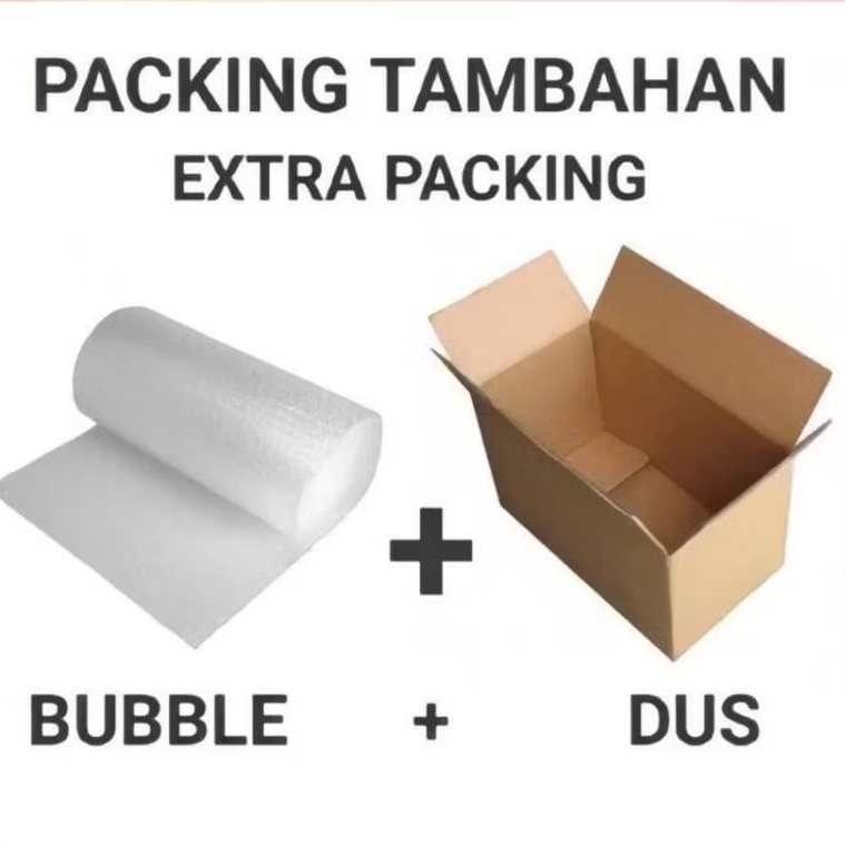 

Extra Packing Kardus + Bubble Warp Aman