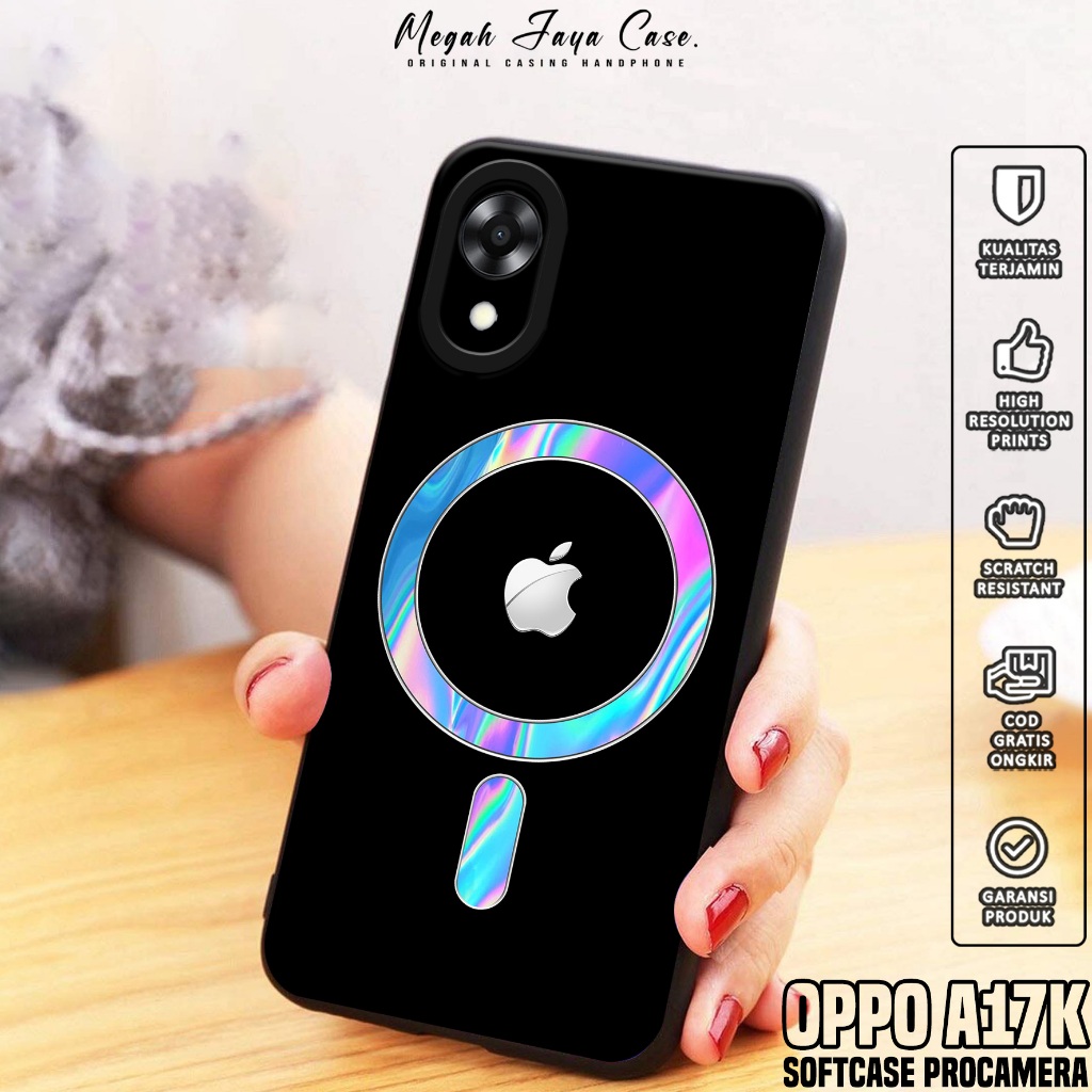 Case Oppo A17K - Softcase Hp Oppo A17K Motif Logo Magsafe - Casing Hp Oppo A17K - Silicon Hp Oppo A1