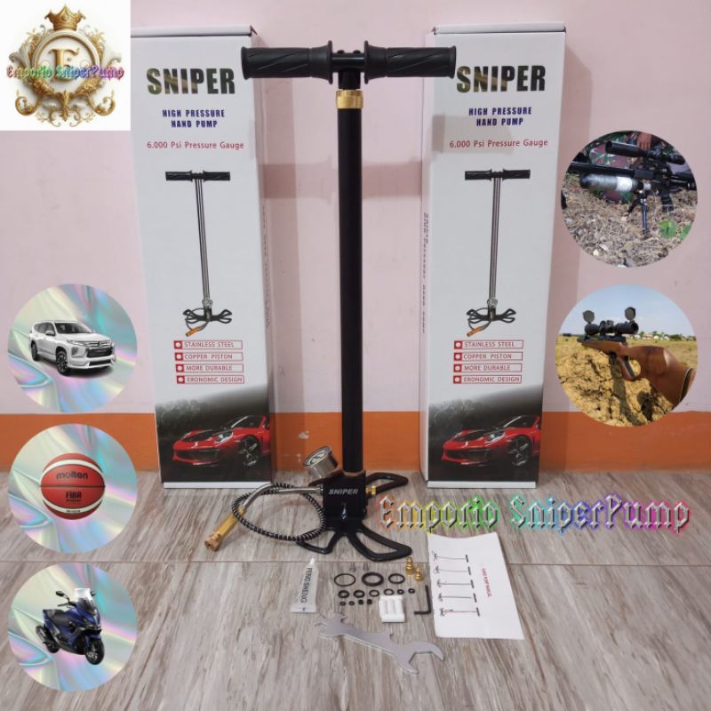 Pompa PCP 4 Stage Promo 6000psi, Pompa PCP 4 Stage Import 6000psi Pressure Gauge Promo