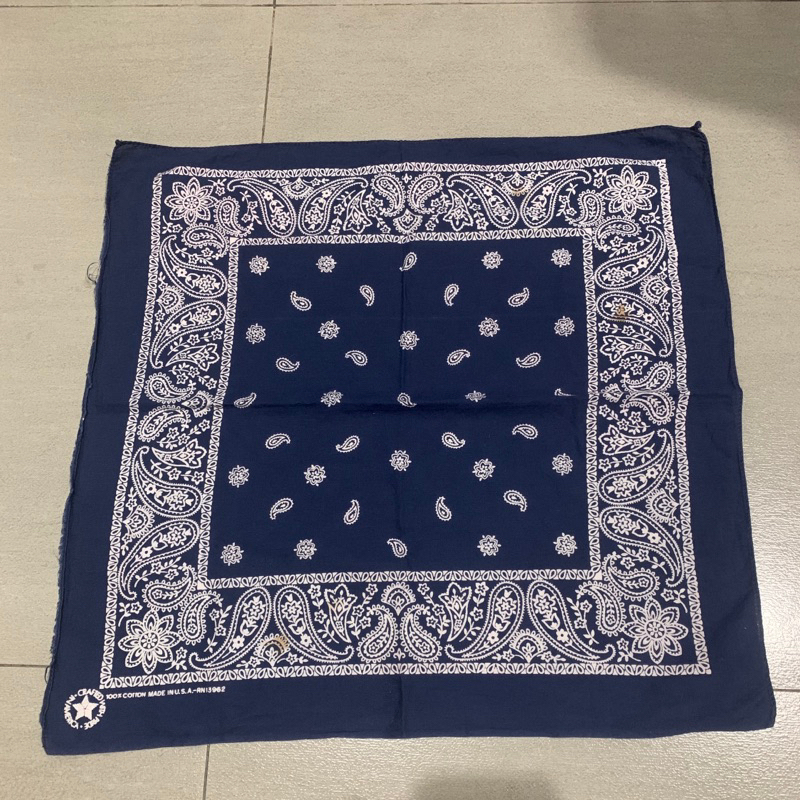 Bandana Paisley Dark Navy Made in USA