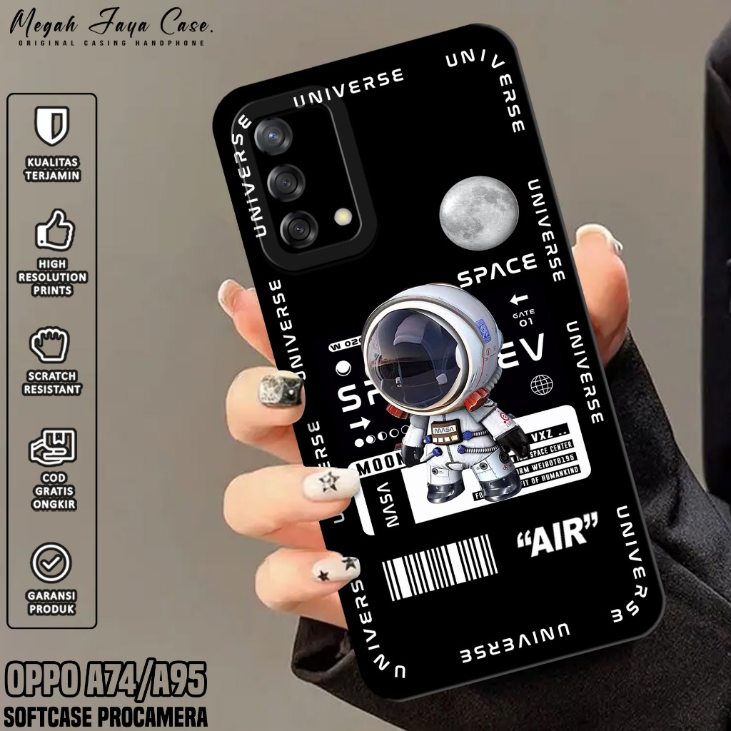 Softcase Oppo A74 / A95 4G - Case Hp Oppo A95 / A74 4G Motif PLNT - Silikon Hp Oppo A95 - Case Hp Op