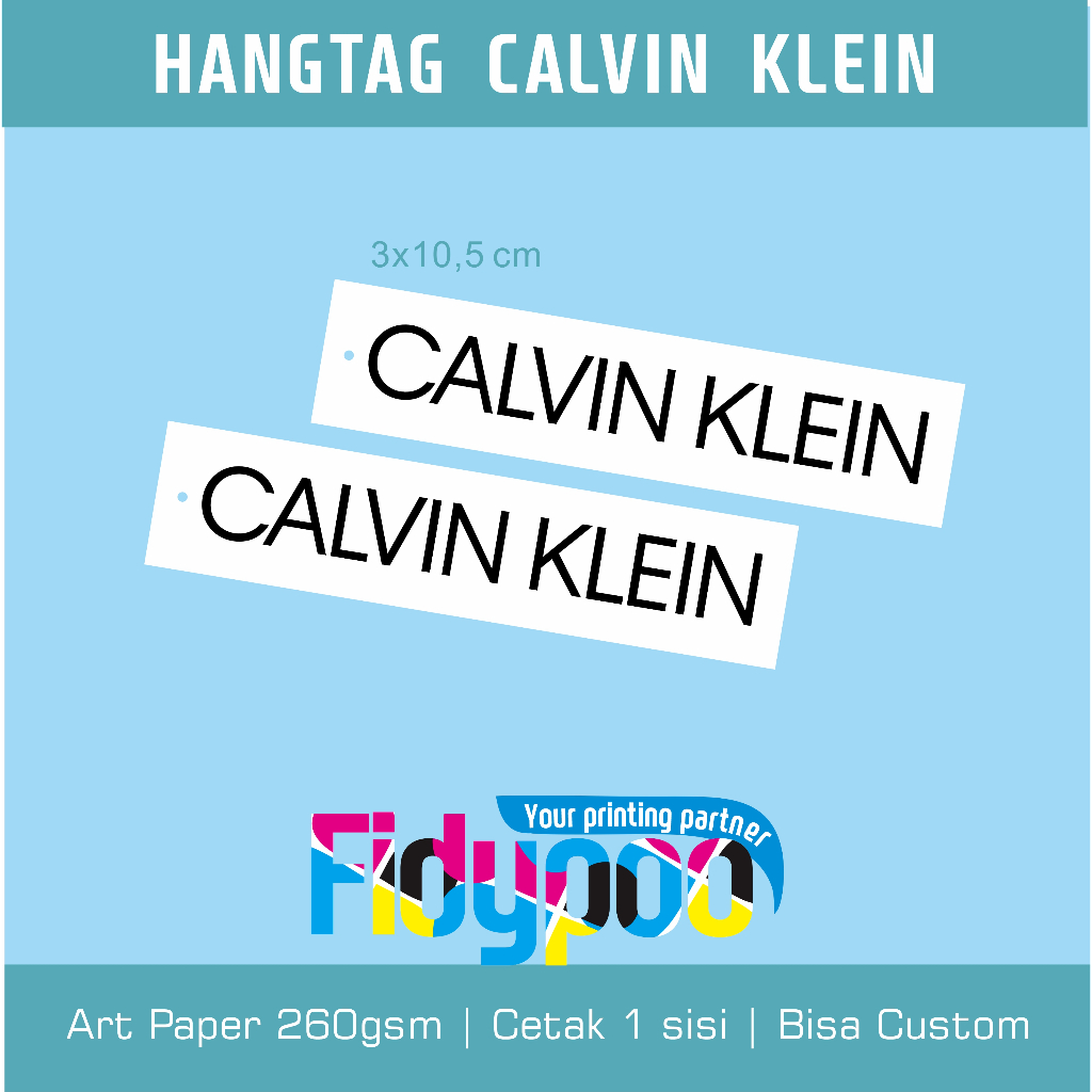 Hangtag CALVIN KLEIN // Label baju // Hangtag branded // Calvin Klein