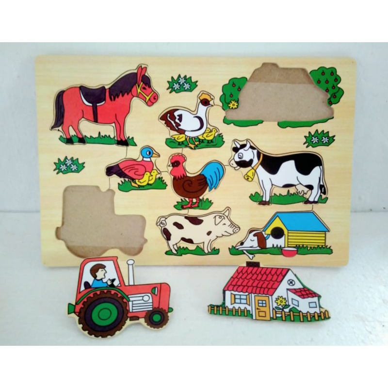 Mainan Edukasi Puzzle Hewan B//