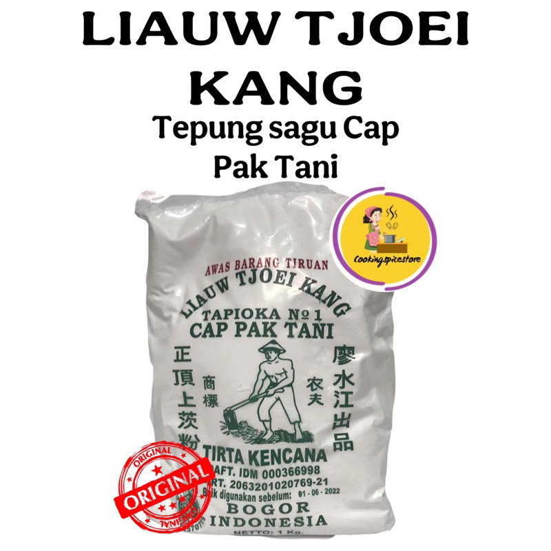 

Tepung Tapioka Liaw Long Pit Cap Orang Tani 1kg /Sagu Tani