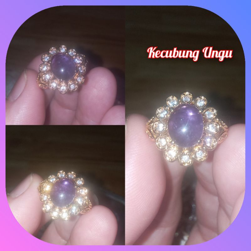 Cincin Wanita Kecubung Ungu Kalimantan