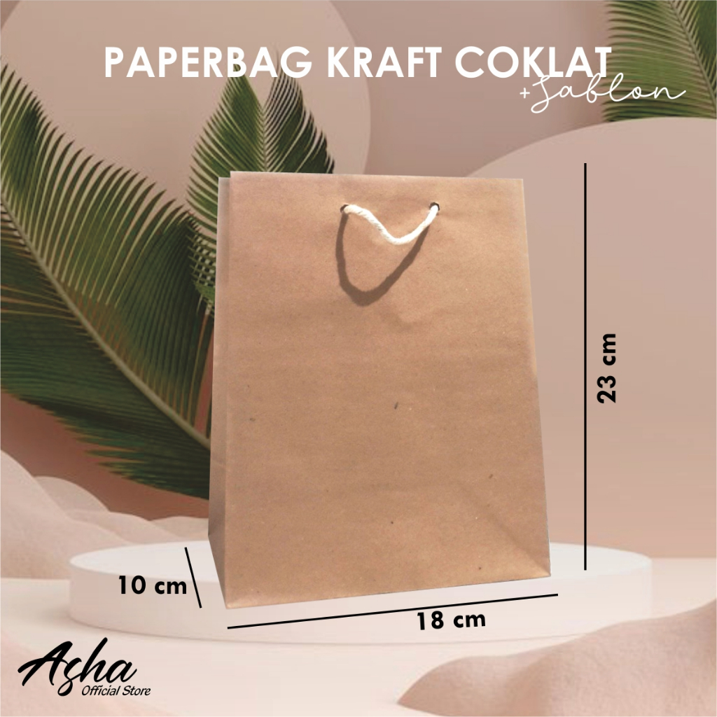 

PAPER BAG COKLAT KRAFT POLOS - TAS SOUVENIR PERNIKAHAN BAHAN KRAFT UKURAN 18 x 23 x 10