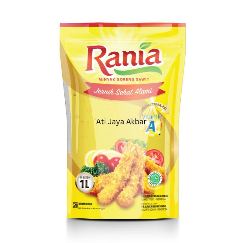 

minyak goreng rania berkualitas pouch 1L