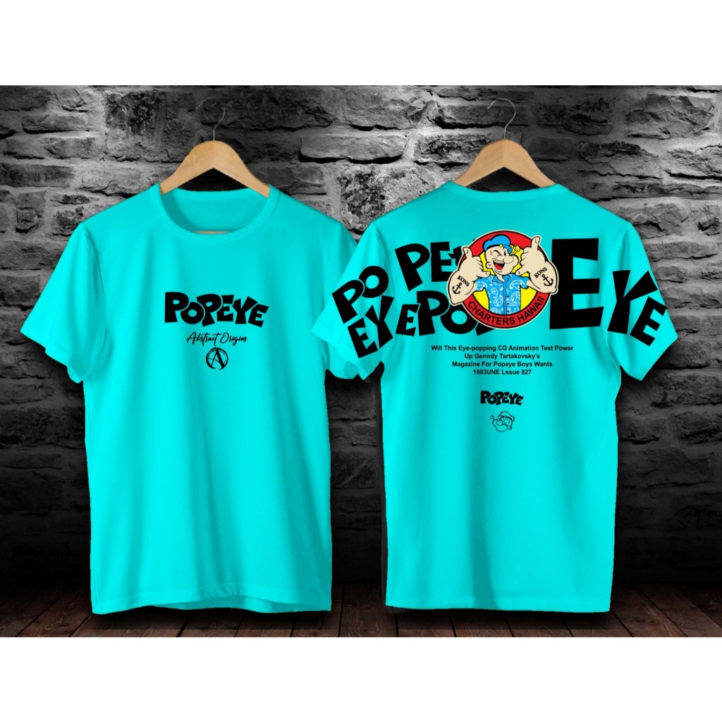 T SHIRT BAJU KAOS MOTIF POPEYE / GAMBAR KARTUN / KAOS DISTRO PRIA WANITA TERBARU TERMURAH / BAJU DAL
