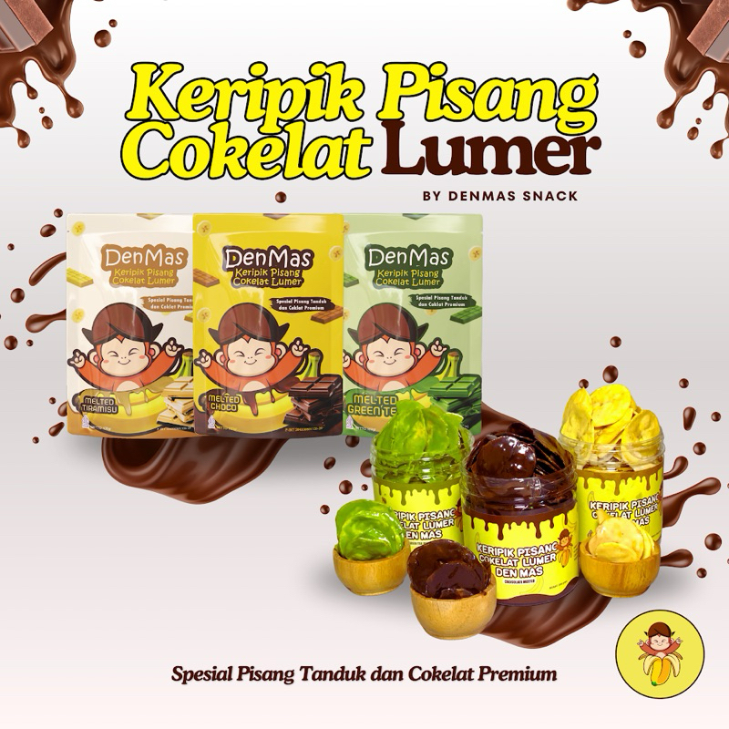 

DENMAS SNACK - KERIPIK PISANG COKELAT LUMER (200 gram) - KEMASAN TOPLES DAN POUCH