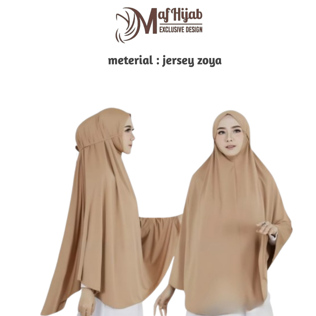 Maf Hijab Bergo Syari Jumbo XXL - Jilbab Maryam Bergo Instan Jersey Kerudung Non Pet