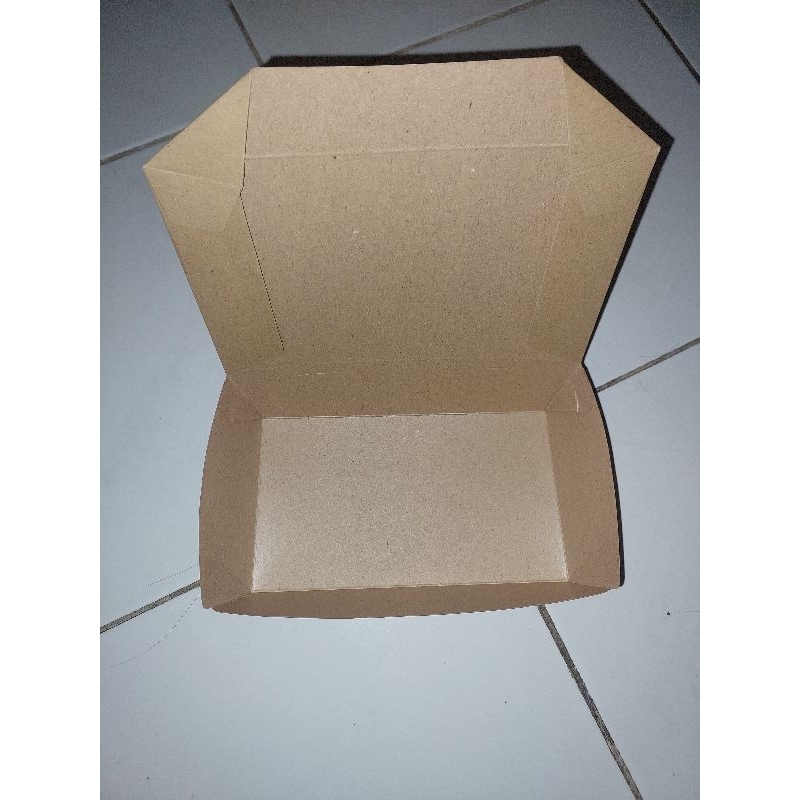 BOX MAKAN KARDUS COKLAT LARGE