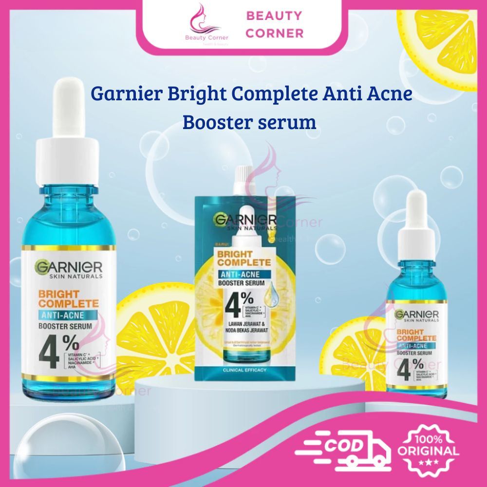Garnier Bright Complete Anti Acne Booster serum - Skincare Lawan Jerawat