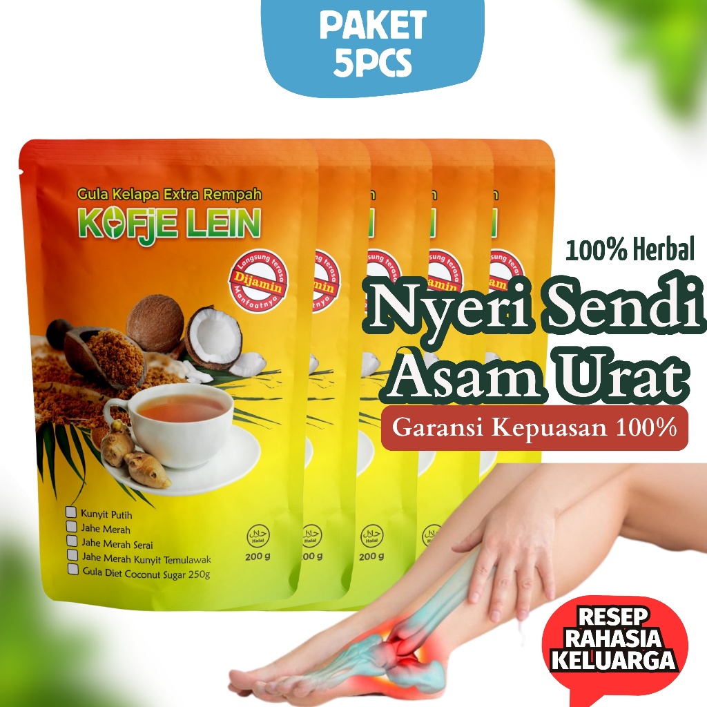 

Paket 5pcs Jahe Merah Serei Pereda Nyeri Sendi Asam Urat Kolesterol Obat Herbal Alami