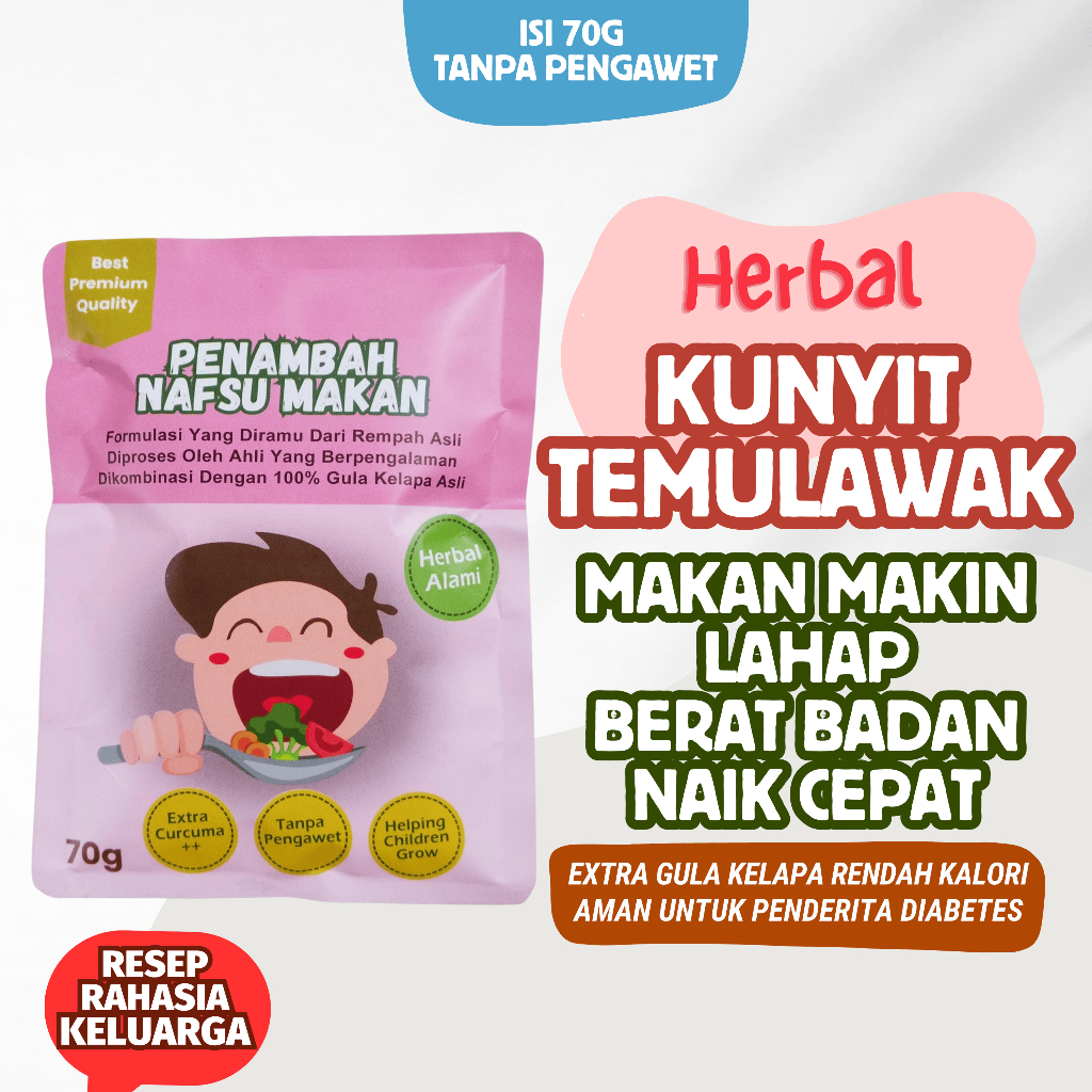 

Kofje Lein Penambah Nafsu Makan Anak dan Dewasa Herbal Penggemuk Badan Kunyit Temulawak