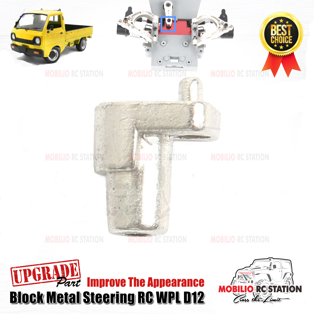 NEWW Upgrade Part - Block Steering Metal Alloy WPL D12 D42 RC Car Drift