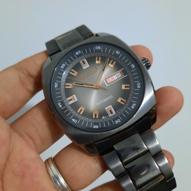 RARE  Seiko Retro Recraft SNKM99K1 Black Brown Sunbrust SNKM99 Clasiic Automatic 7s26-04B0