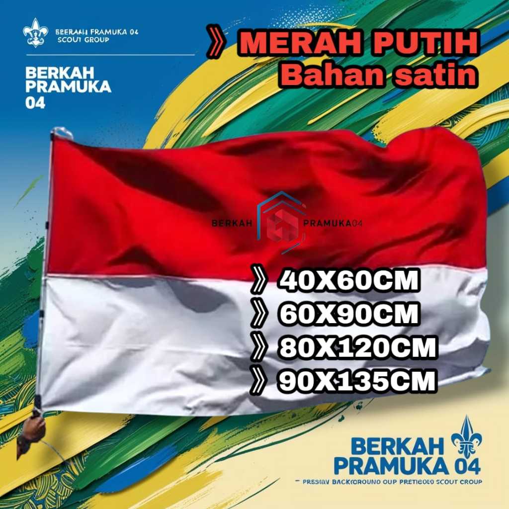 Bendera Merah Putih Indonesia Kain Kahatex Premium Semua Ukuran