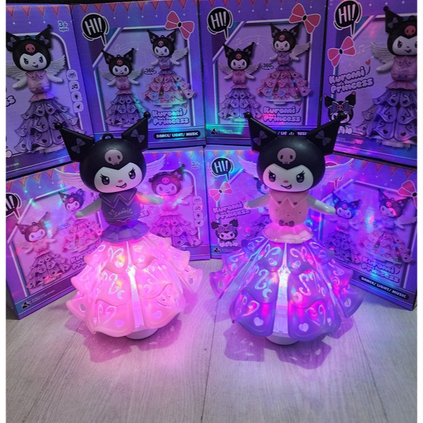 Mainan Dancing Princess Kuromi Berlampu Bisa Menari Dan Musik / Mainan Miniatur Kuromi