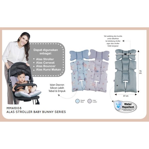 MORU MOTTO || Alas Stroller Series PIGEON, LITTLE RACCOON, BUNNY | Perlengkapan Traveling |  By Dial