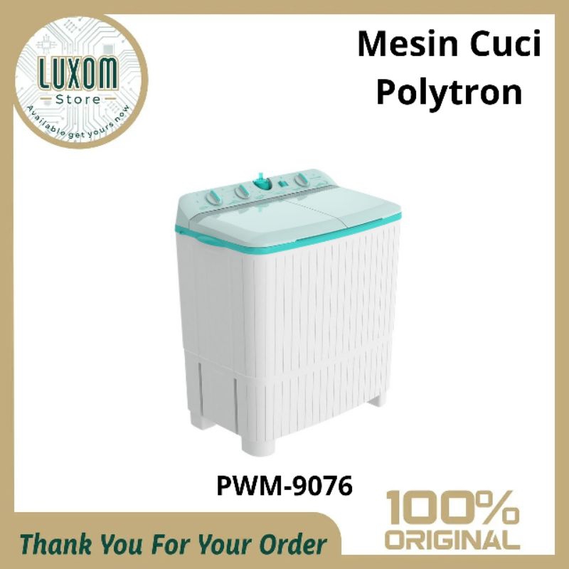 Mesin Cuci Polytron PWM-9076 (9kg) /mesin cuci Polytron 2 tabung/mesin cuci Polytron/