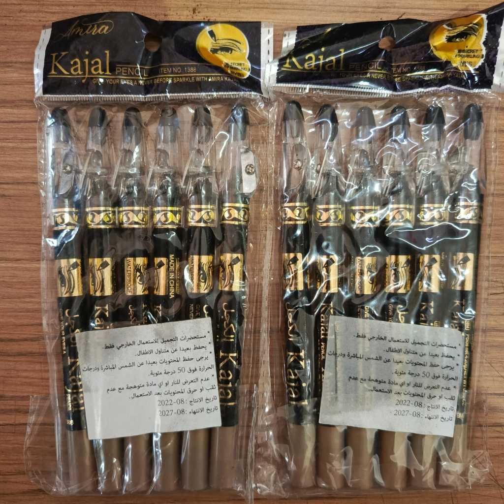 Amira Kajal Pencil pensil celak kajal arab amira celak import celak hitam waterproof serutan isi 6