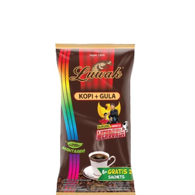 

Luwak Kopi Bubuk+Gula (6+2) 138G