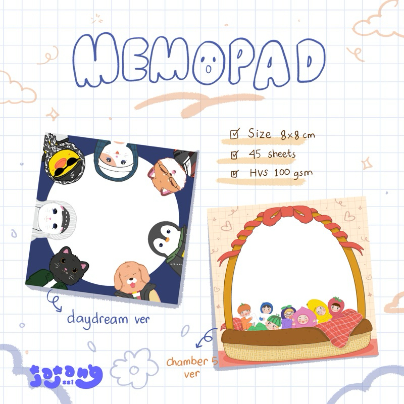 [MADE BY ORDER] Memopad Enhypen Daydream Animal