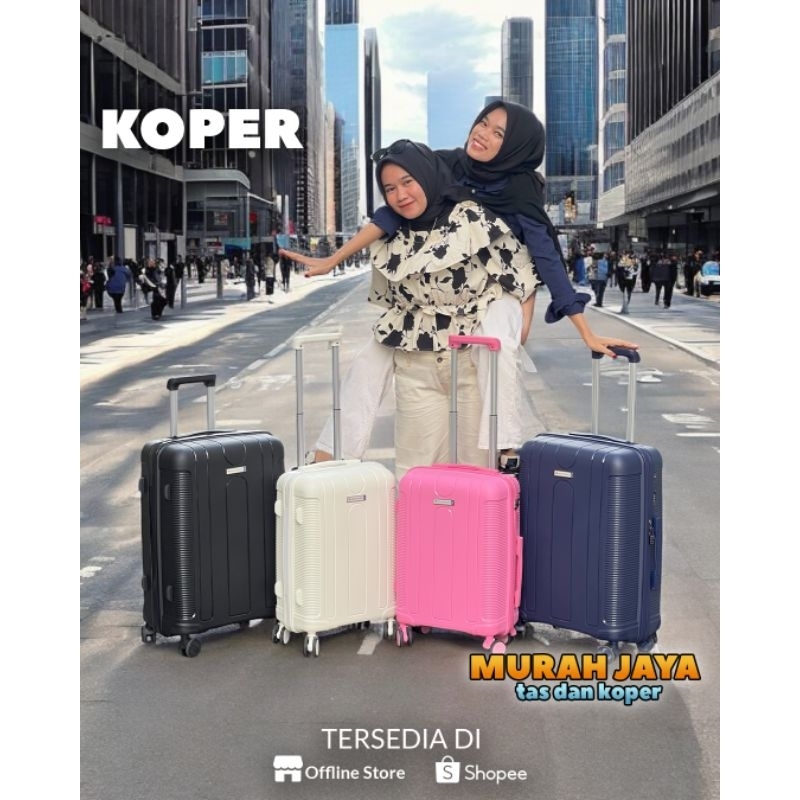 Koper Polypropylene 24 inch Polo Pacific, Koper Bagasi Koper Anti Pecah Anti Maling Koper TSA Lock K