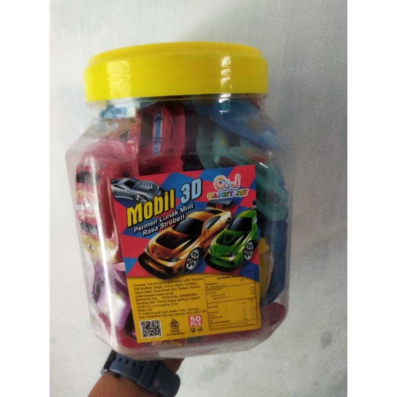 

permen lunak mobil 3D isi 50