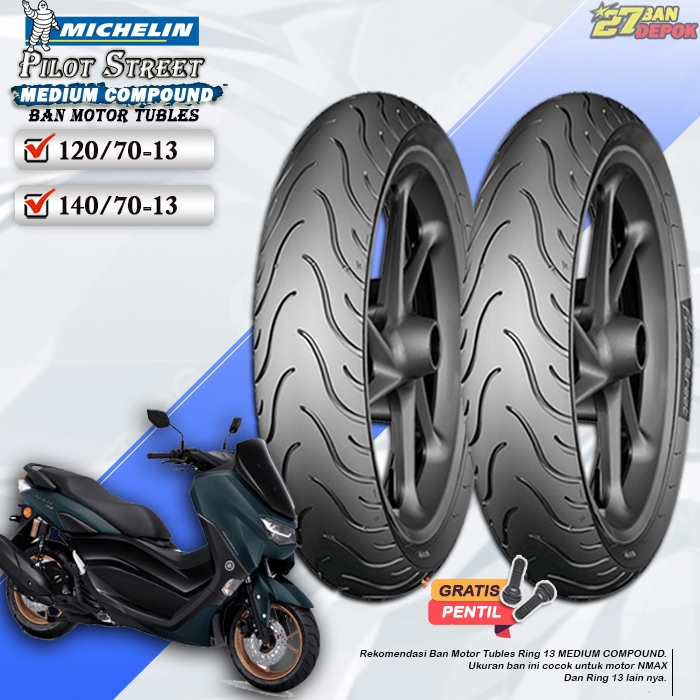 Ban Motor NMAX Michelin Pilot Street Ring 13 Ban Motor Tubeless NMAX Ring 13