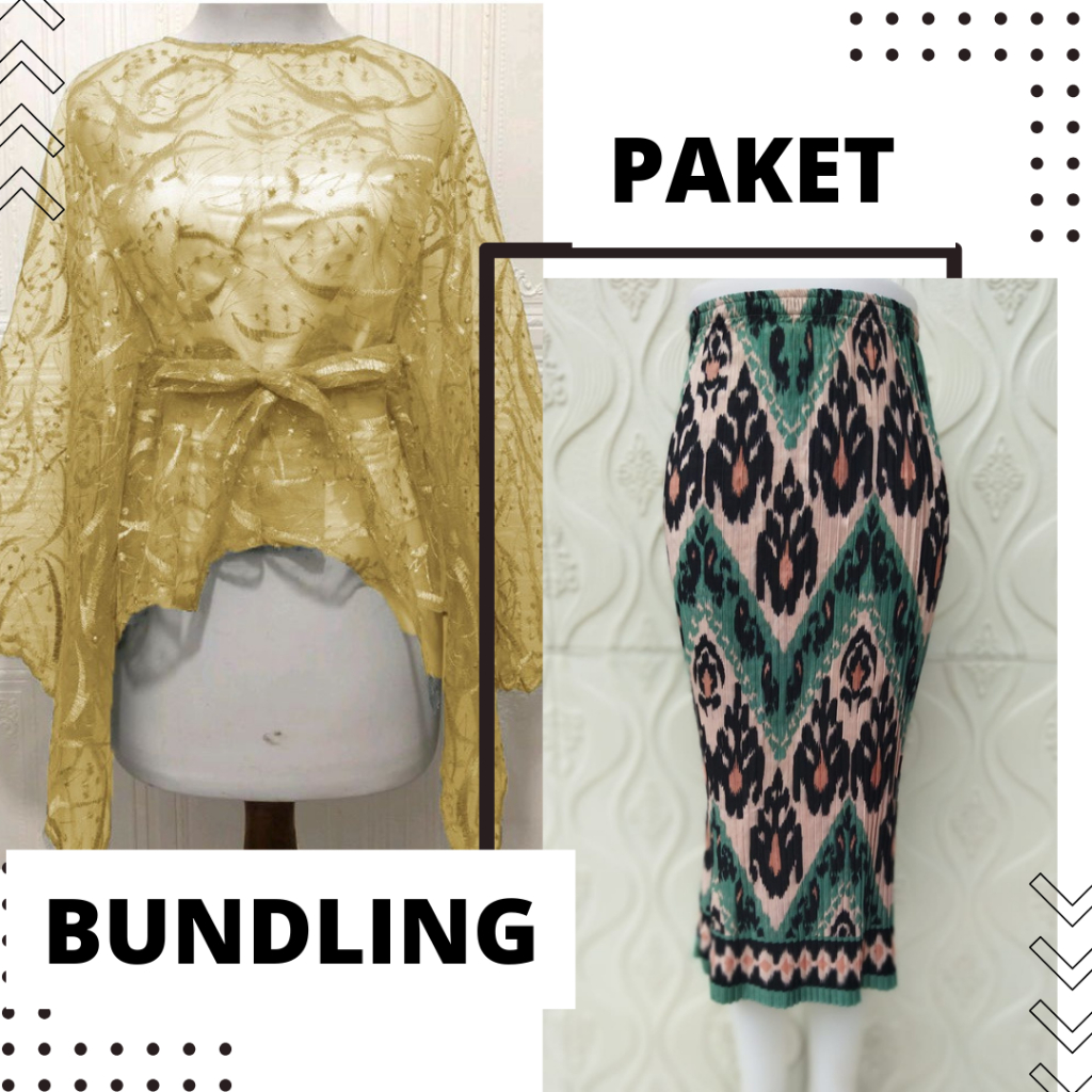 SETELAN STELAN KEBAYA BROKAT PREMIUM ROK PLISKET MURAH TERLARIS rok plisket INSTAN PAKET EKONOMIS BU