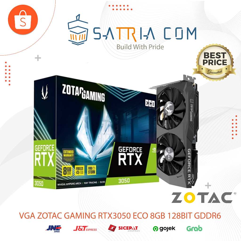 VGA ZOTAC GAMING RTX3050 ECO 8GB 128BIT GDDR6 / VGA RTX 3050