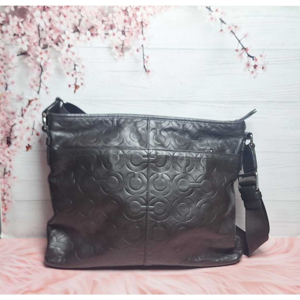 Tas Laptop Coach*** Genuine leather in Black size 12"inc