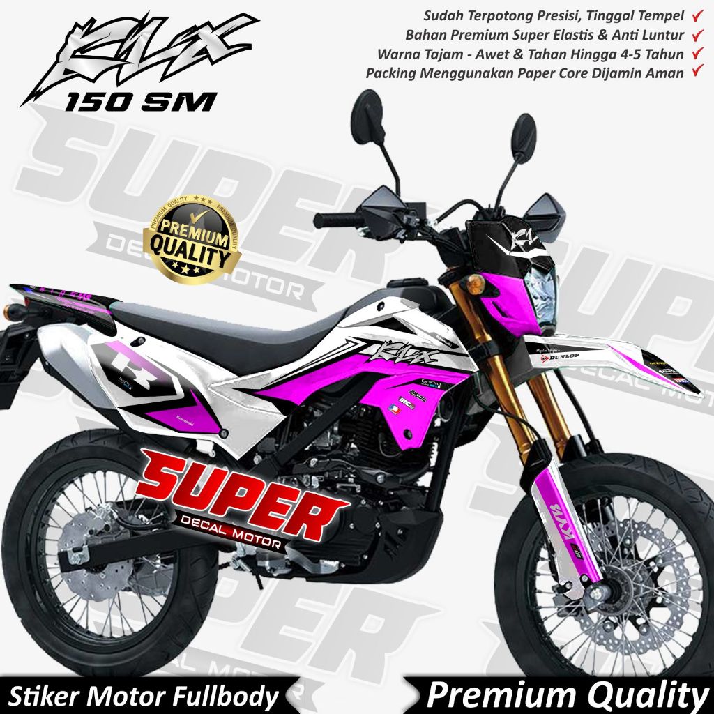 Decal Klx SM 150 Full Body Decal Supermoto Full Body Dekal KLX 150 Terbaru Decal KLX 150 SM KXF01